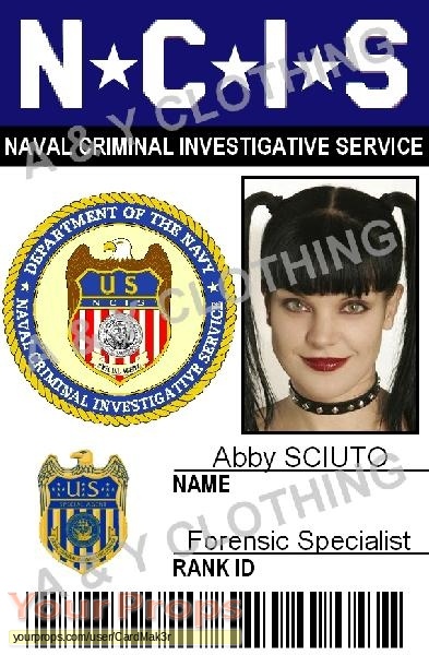 Abby Sciuto NCIS ID Card other replicas movie props from Navy NCIS Naval 