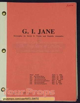 G I  Jane original production material
