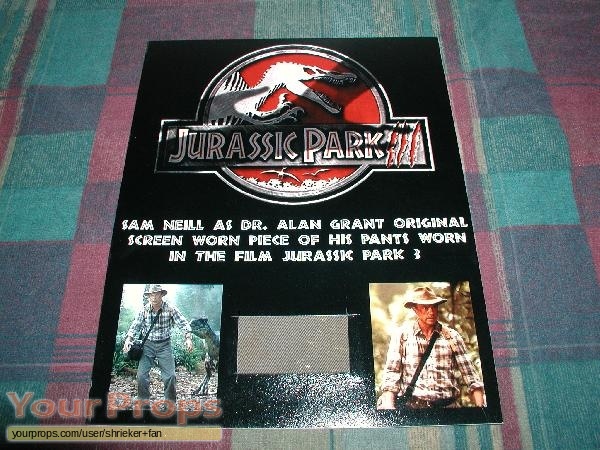 Jurassic Park 3 swatch   fragment movie costume