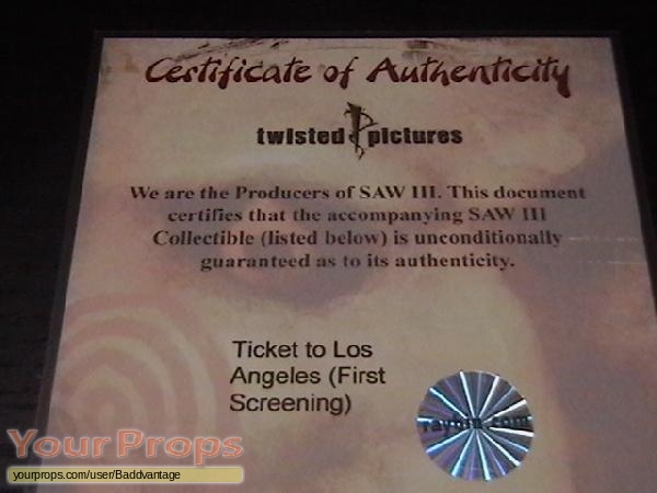 Saw III replica production material