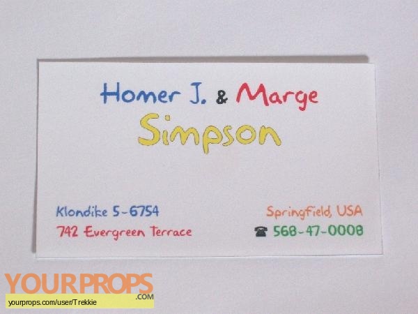 The Simpsons replica production material