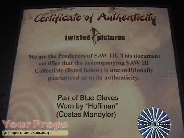 Saw III original movie prop