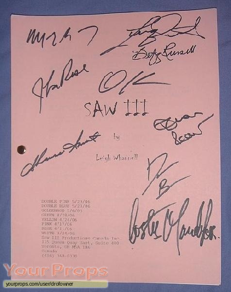 Saw III original production material