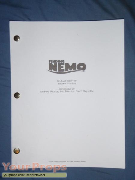 Finding Nemo original production material
