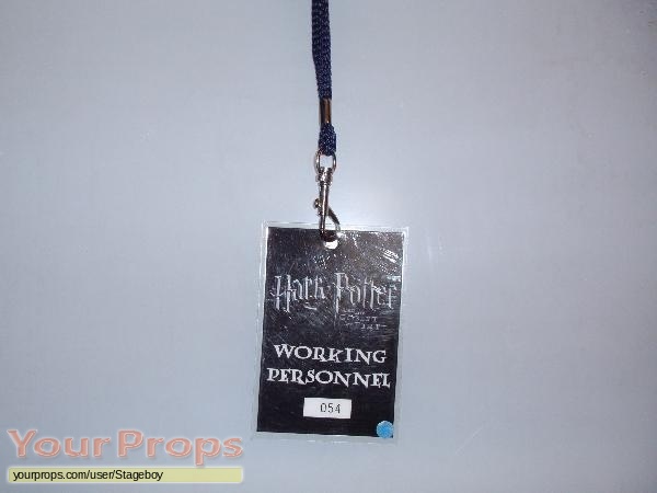 Harry Potter and the Goblet of Fire original film-crew items