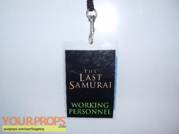 The Last Samurai original film-crew items