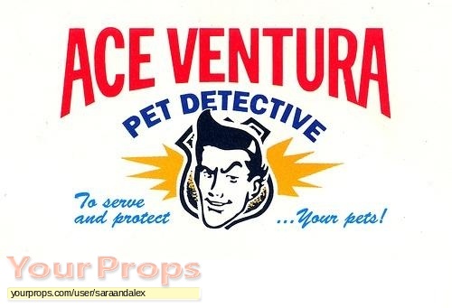 Ace Ventura Pet Detective Ace Ventura Business Card replica prod. material