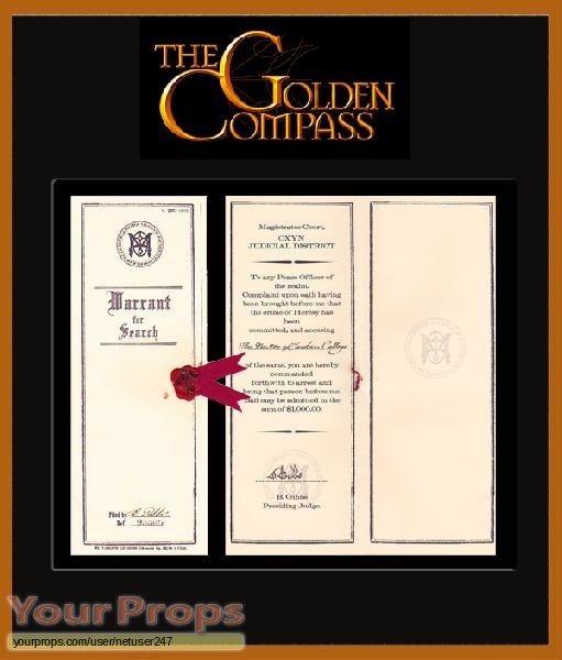 The Golden Compass original movie prop