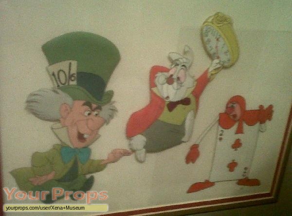 Alice In Wonderland Animation cels of the Mad Hatter, a Card, and the White  Rabbit original prod. material