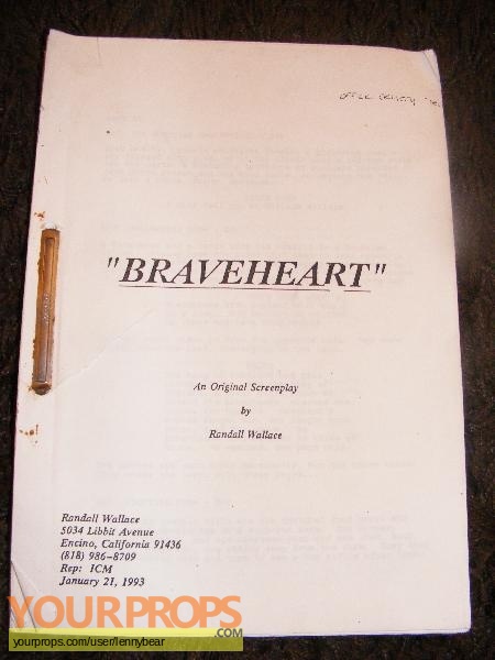 Braveheart original production material