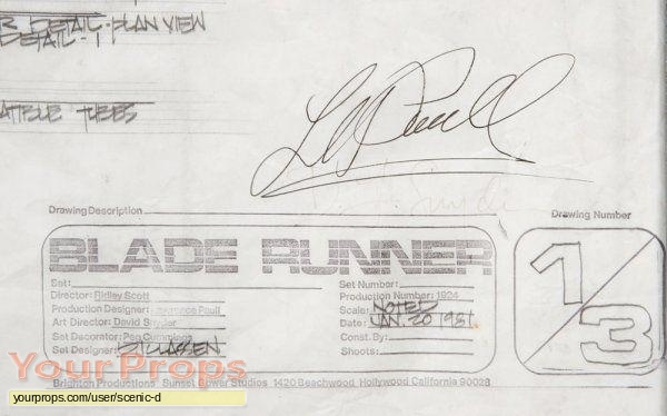 Blade Runner original production artwork