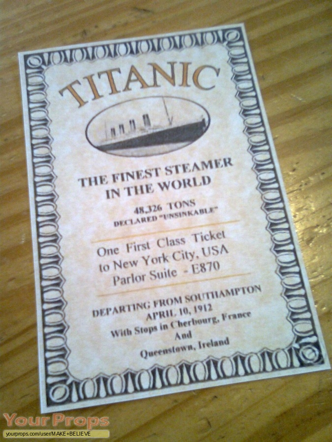 Titanic replica movie prop