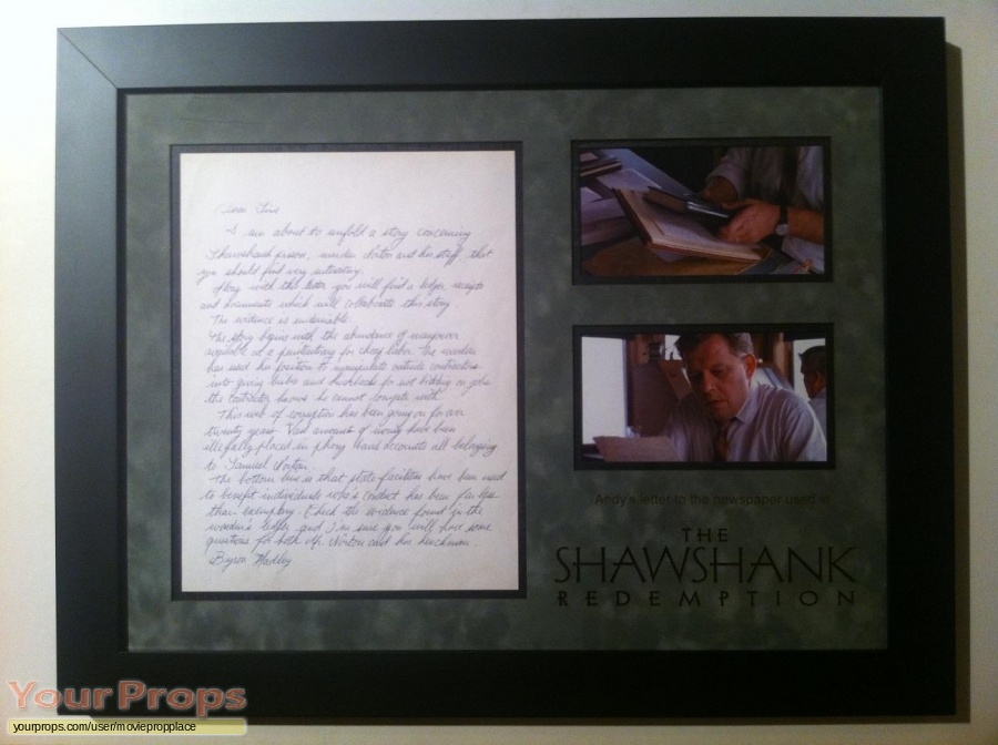The Shawshank Redemption original movie prop
