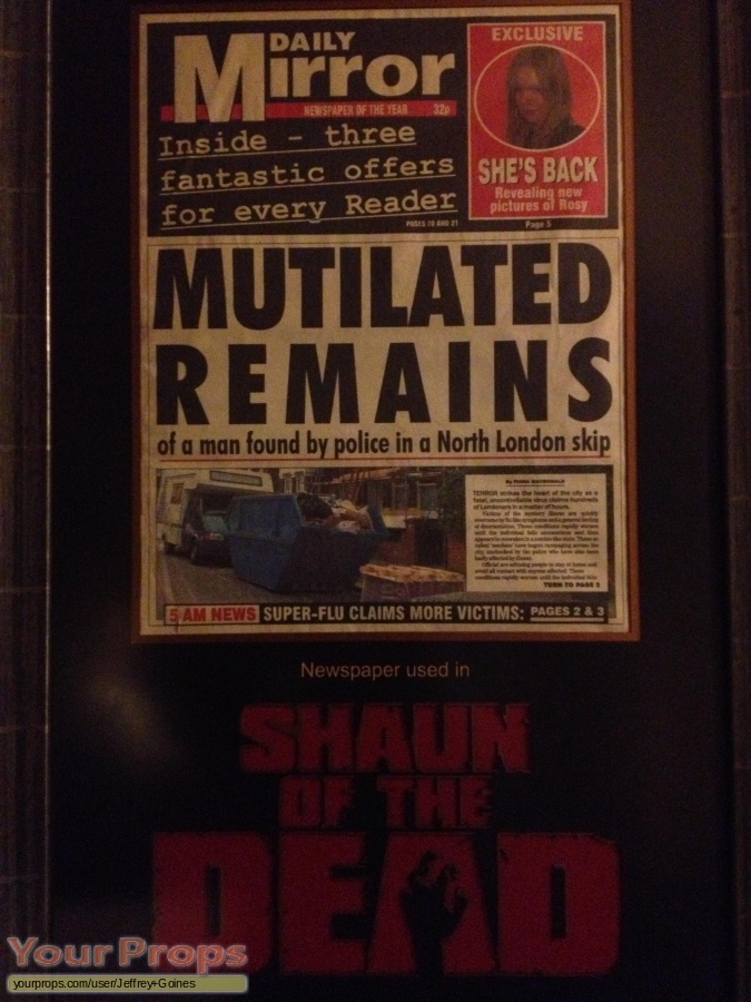 Shaun Of The Dead original movie prop
