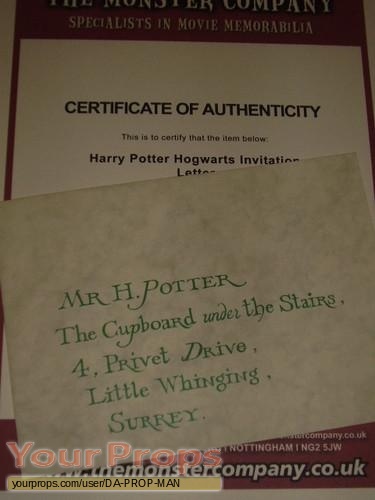 Harry Potter and the Philosophers Stone original movie prop