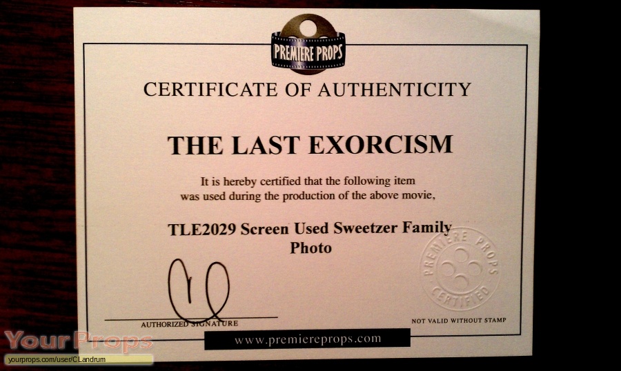 The Last Exorcism original movie prop