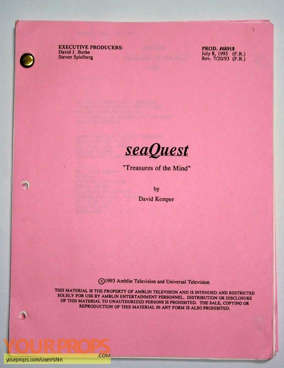 SeaQuest DSV original production material