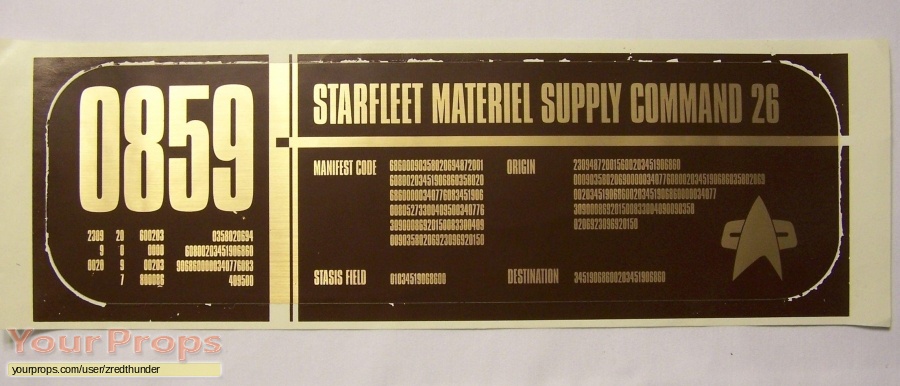 Star Trek  First Contact original set dressing   pieces