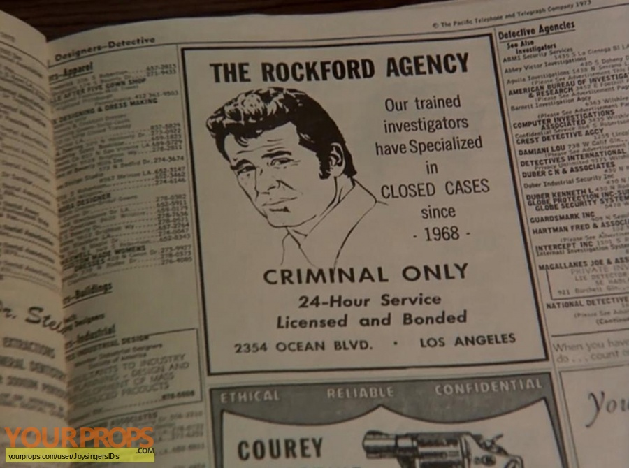The Rockford Files replica movie prop