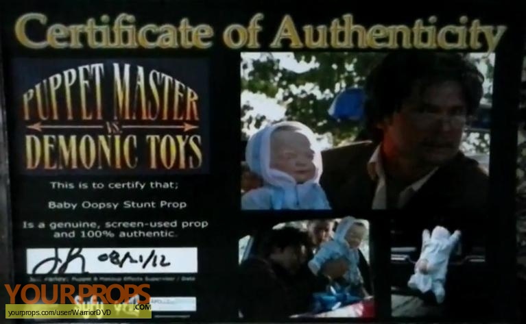Puppet Master vs Demonic Toys original movie prop