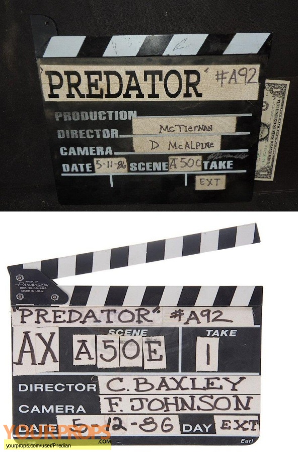 Predator original production material