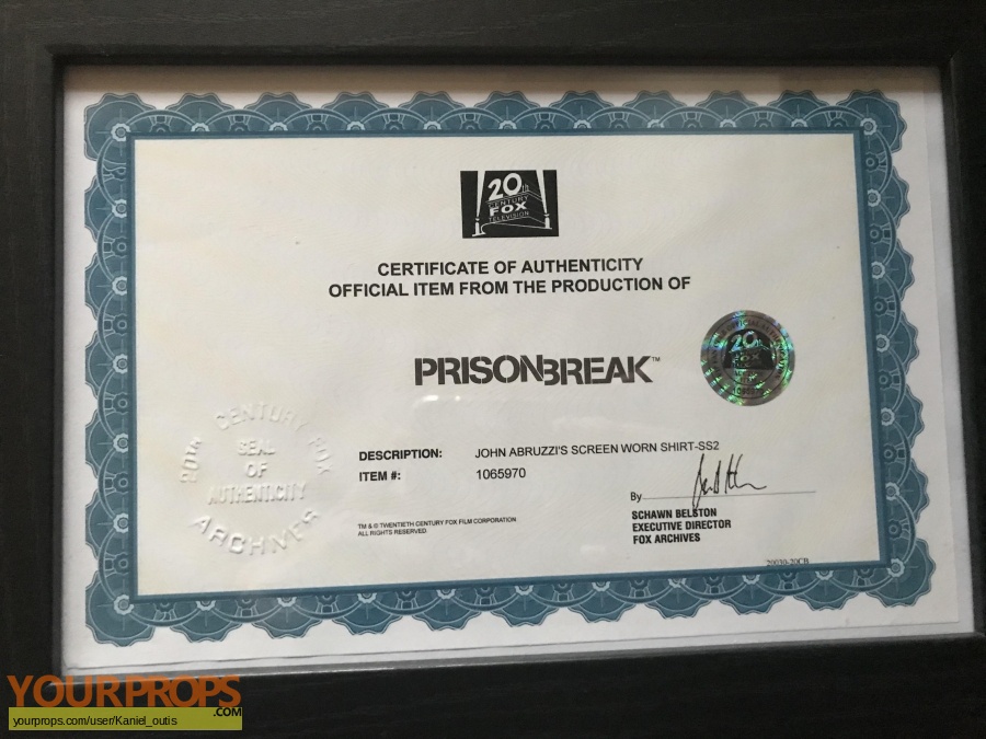 Prison Break original movie costume