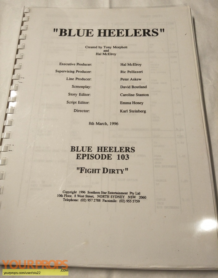 Blue Heelers  (1994-2006) original production material