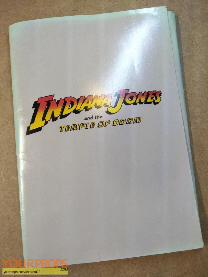 Indiana Jones And The Temple Of Doom original production material