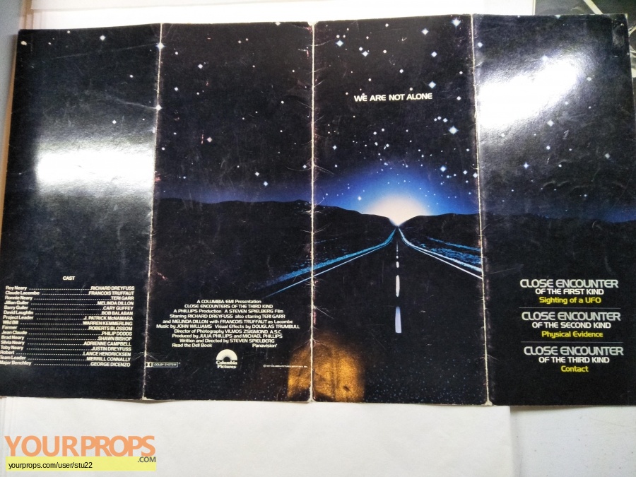Close Encounters of the Third Kind original production material