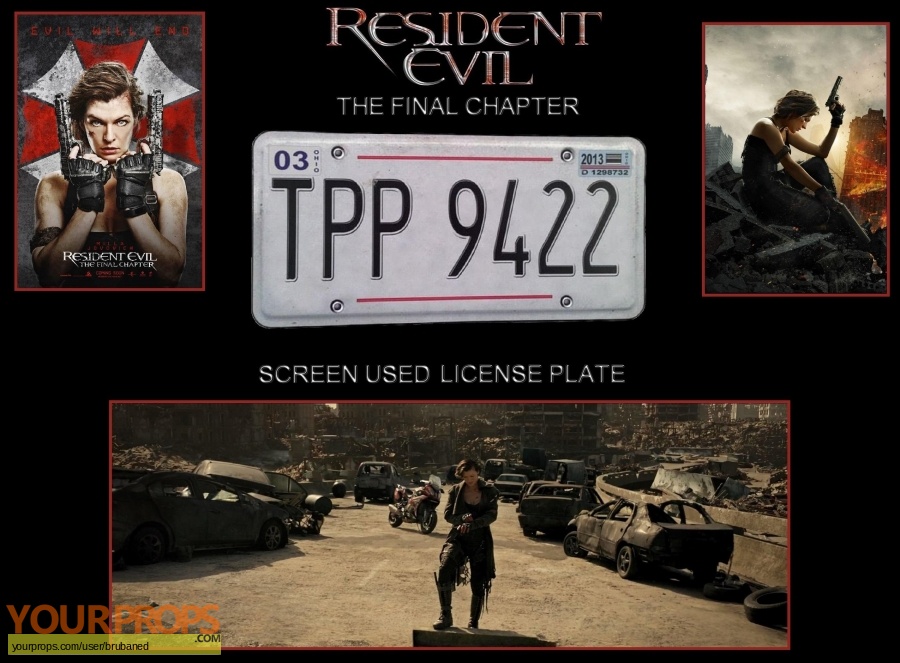 Resident Evil  The Final Chapter original set dressing   pieces
