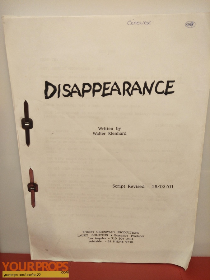 Disappearance original production material