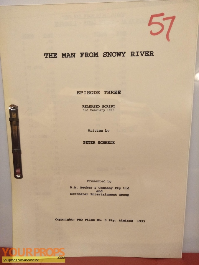 Snowy River  The McGregor Saga  (1993 1996) original production material
