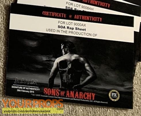 Sons of Anarchy original movie prop