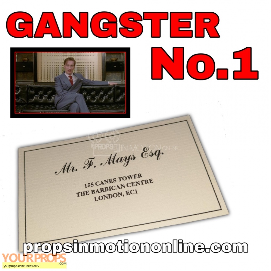 Gangster No 1 original movie prop