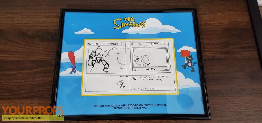 The Simpsons original production artwork