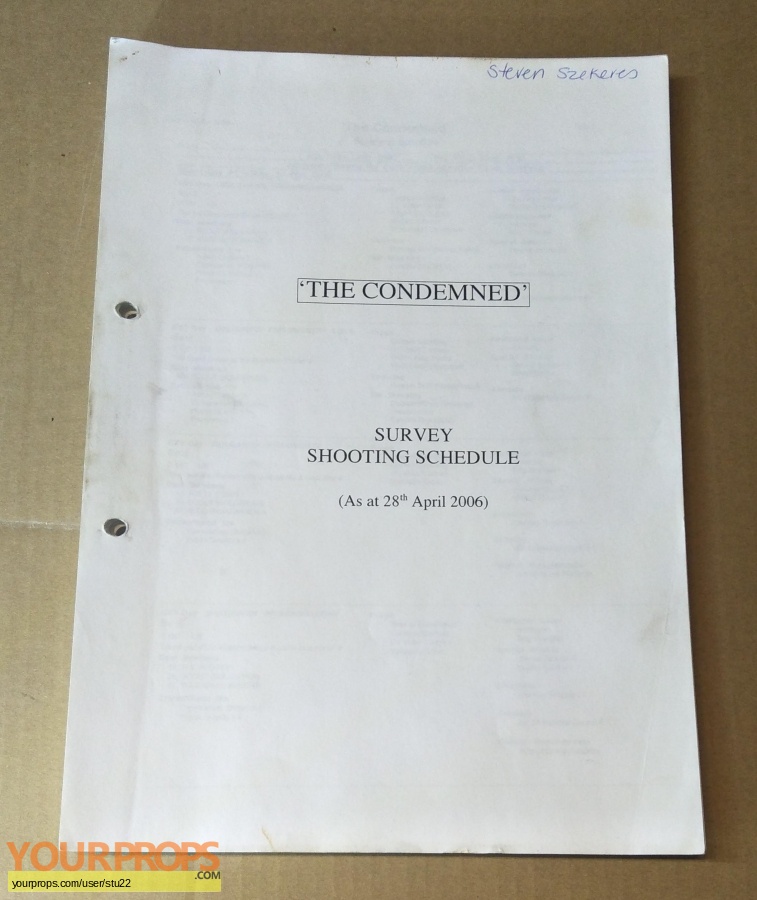 The Condemned original production material