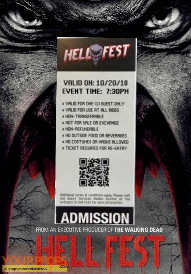Hell fest original movie prop