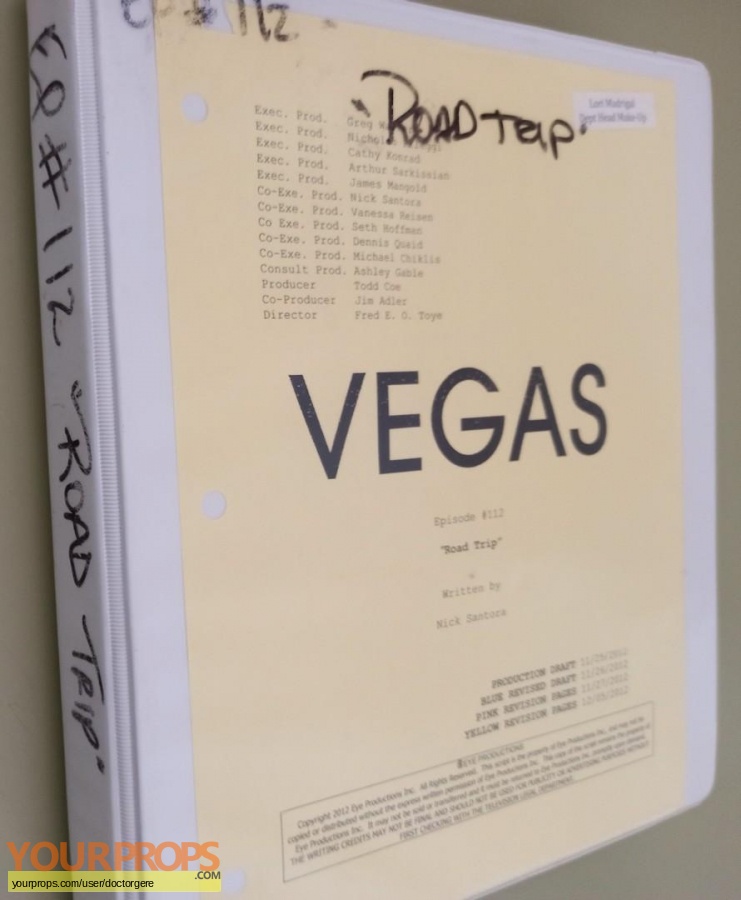Vegas  2012 original production material