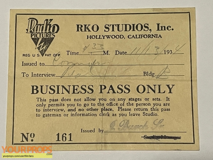 RKO Studios original production material