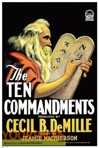 The Ten Commandments original production material