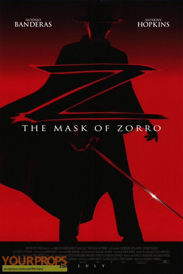 The Mask of Zorro original movie prop