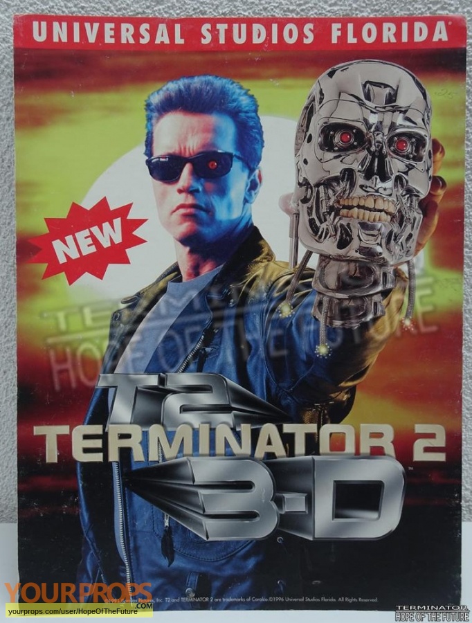 Terminator 2 3D  Battle Across Time original set dressing   pieces