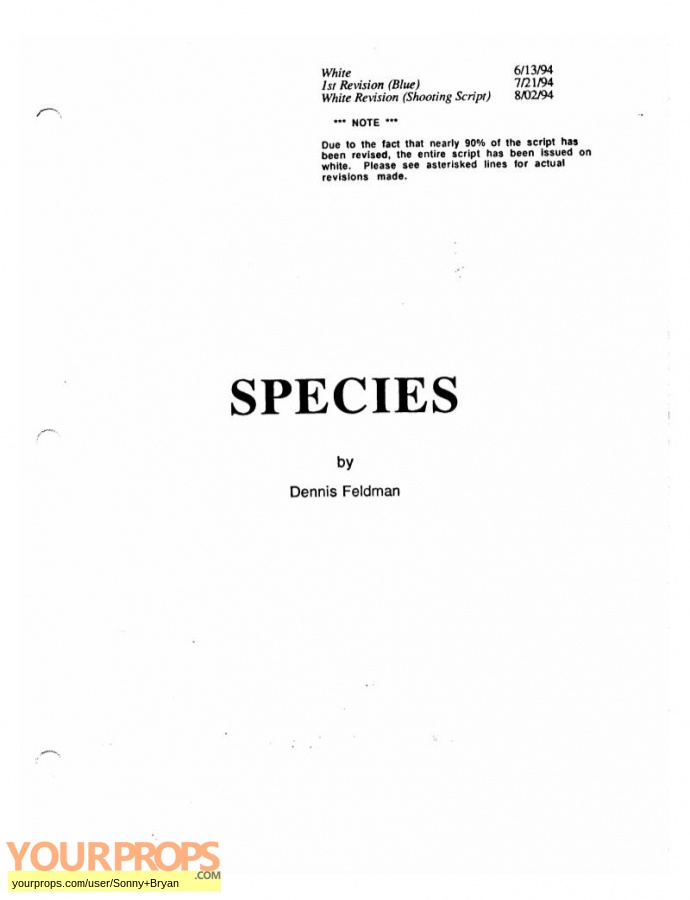 Species replica production material