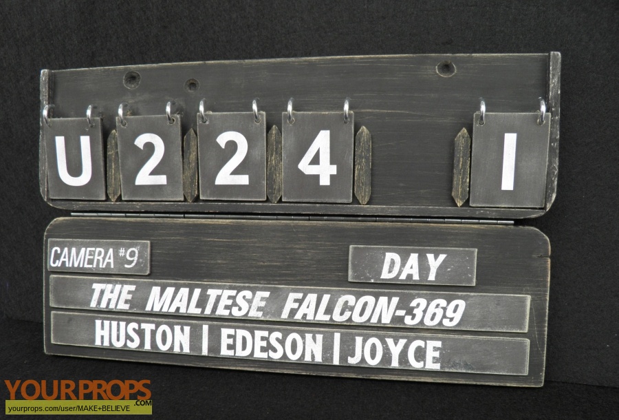 The Maltese Falcon made from scratch film-crew items