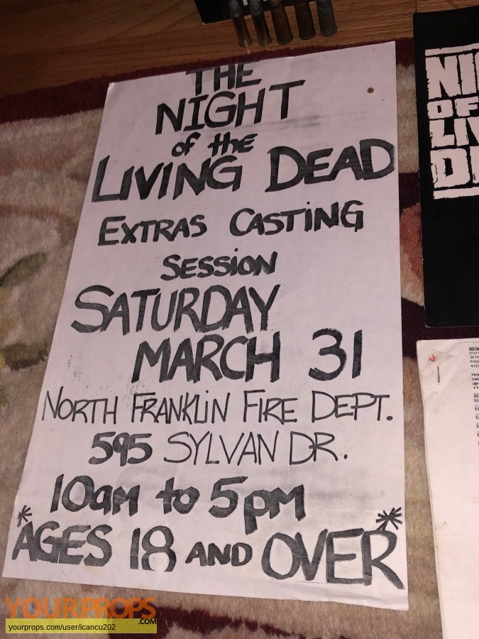 Night of the Living Dead original production material