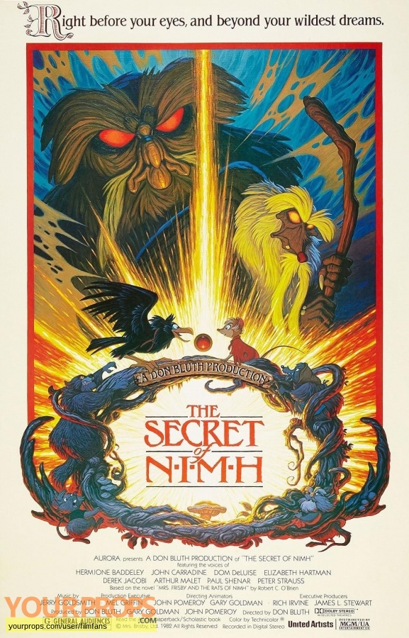 The Secret of NIMH original production material