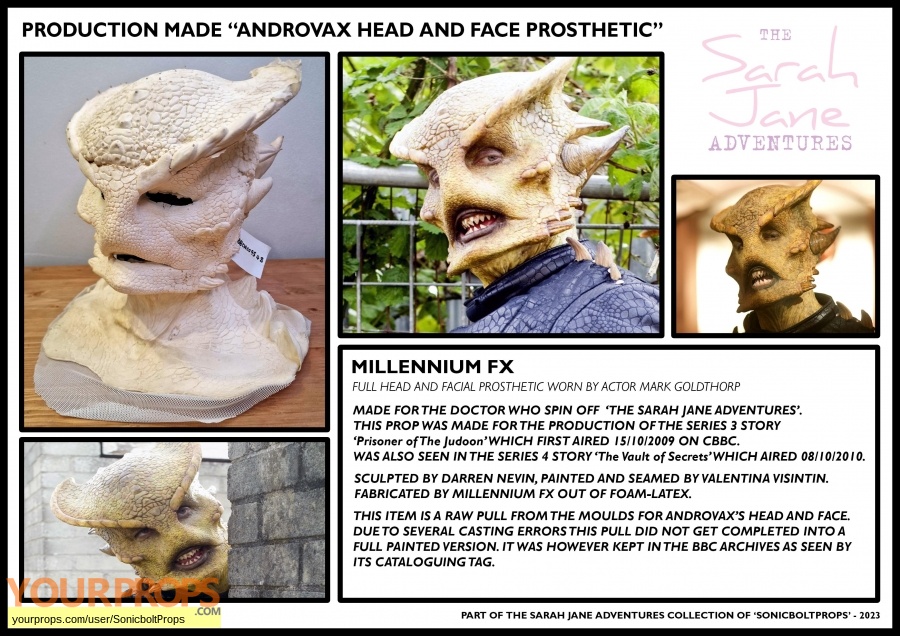 The Sarah Jane Adventures original make-up   prosthetics