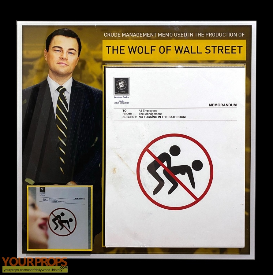 The Wolf of Wall Street original movie prop