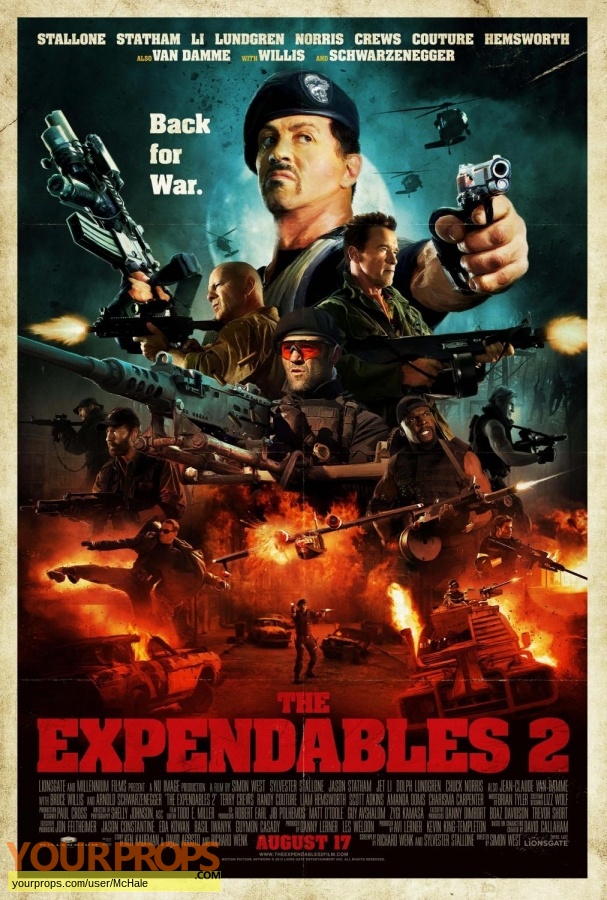 The Expendables 2 replica movie prop