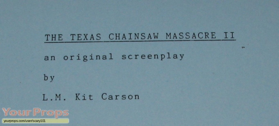 The Texas Chainsaw Massacre 2 original production material